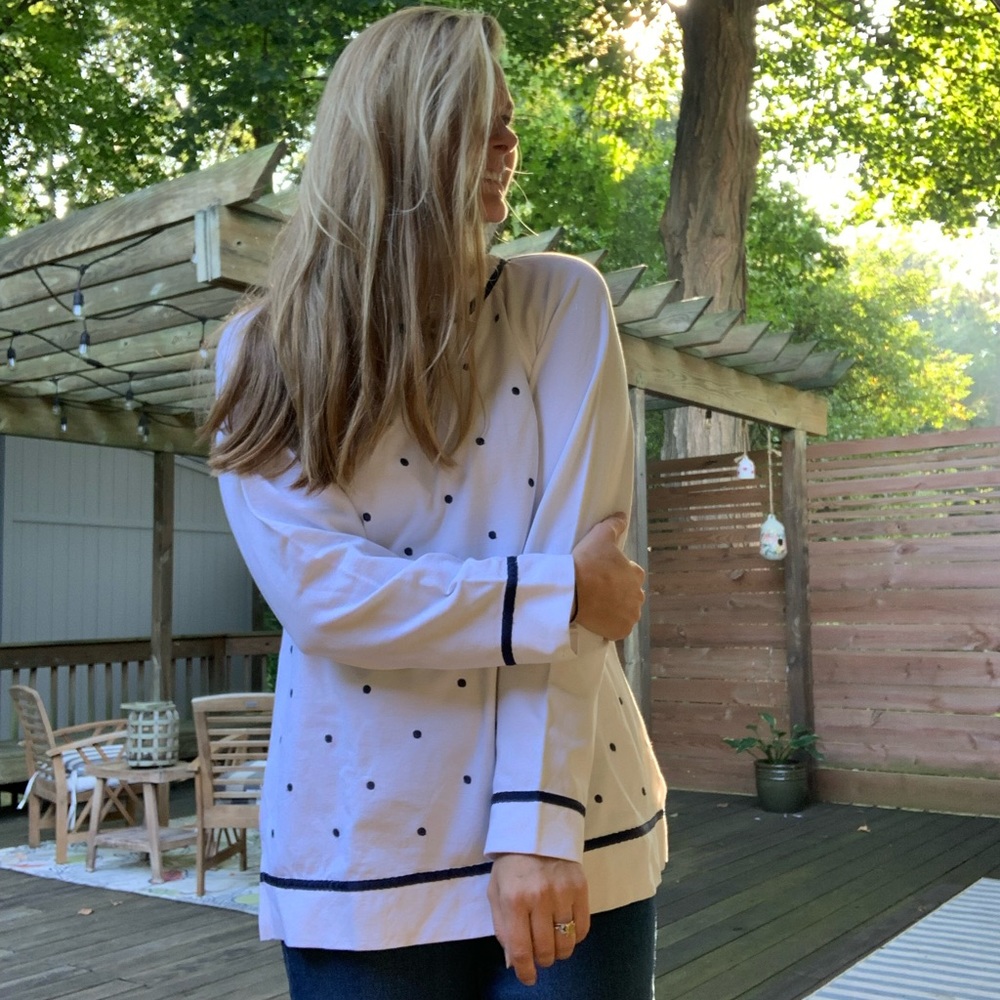 Duffield Lane Toddy Polka Dot Crew Neck